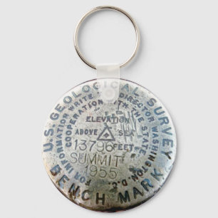 USGS survey marker Keychain