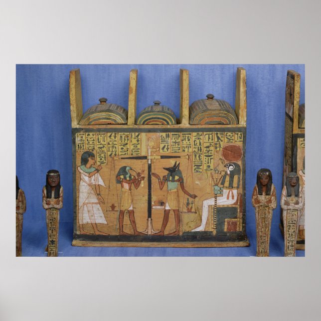 Ushabti casket with a scene of psychostasis poster (Front)
