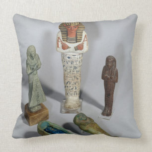 Ushabti figures throw pillow