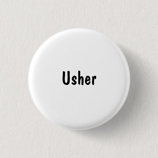 Usher 1 Inch Round Button (Front)