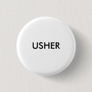 USHER 1 INCH ROUND BUTTON