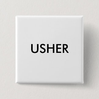 USHER 2 INCH SQUARE BUTTON