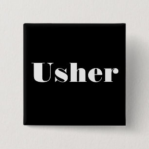 Usher 2 Inch Square Button