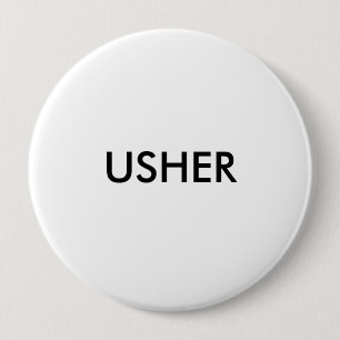USHER 4 INCH ROUND BUTTON