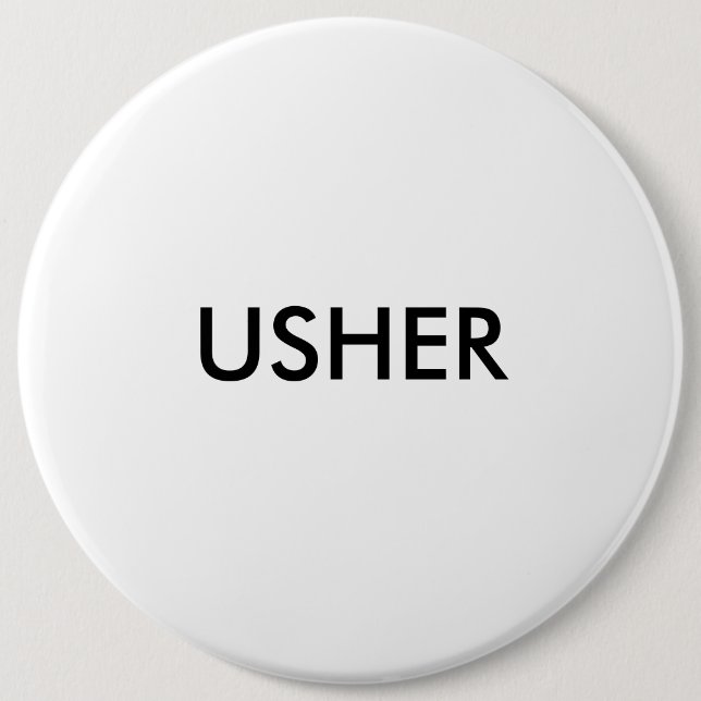 USHER 6 INCH ROUND BUTTON (Front)