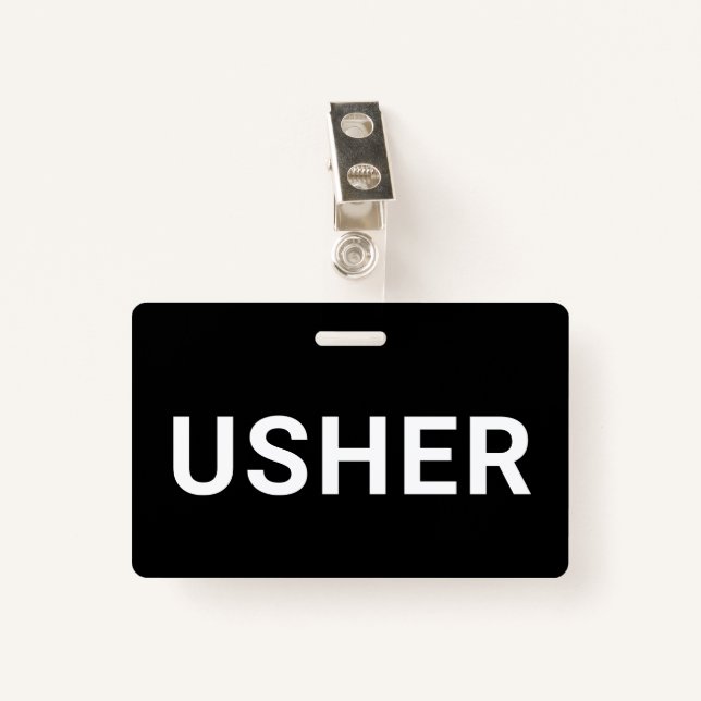 Usher Black Badge (Front with Clip)