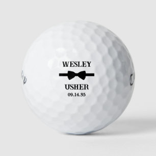Usher Black Bow Tie Golf Balls