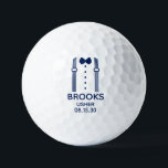 Usher Blue Bow Tie With Suspenders Golf Balls<br><div class="desc">These golf balls are a great favor for the ushers in your wedding. If all your wedding party will be wearing suits this design with suspenders and a bow tie in blue would be perfect. Casual yet formal. They will love that they are practical and usable. They'd be great for...</div>