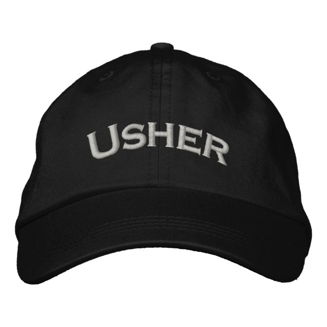 Usher Cute Wedding Embroidered Hat (Front)
