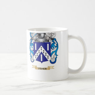Usher Family Crest (Coat of Arms) Coffee Mug