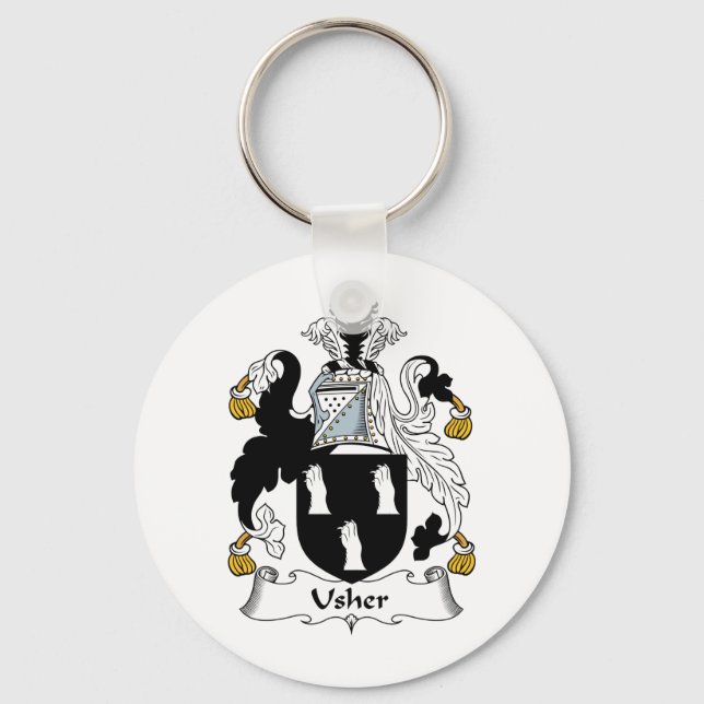 Usher Family Crest Keychain (Front)