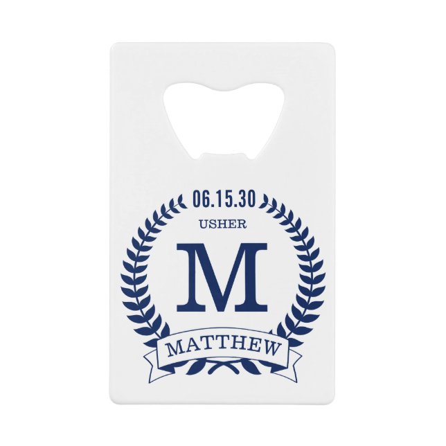 Usher Initials Credit Card Bottle Opener (Front)