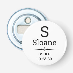 Usher Monogrammed Bottle Opener