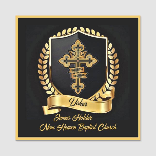 Usher name tag (Front)