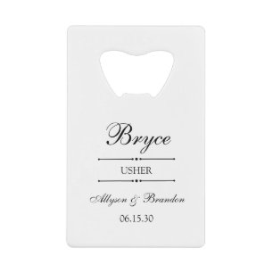 Usher Personalized Credit Card Bottle Opener