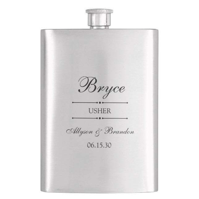 Usher Personalized Hip Flask (Front)