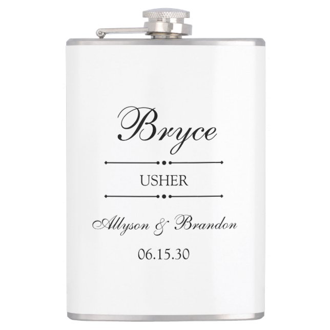 Usher Personalized Hip Flask (Front)