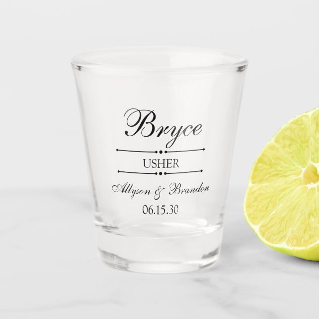 Usher Personalized Shot Glass (Front)