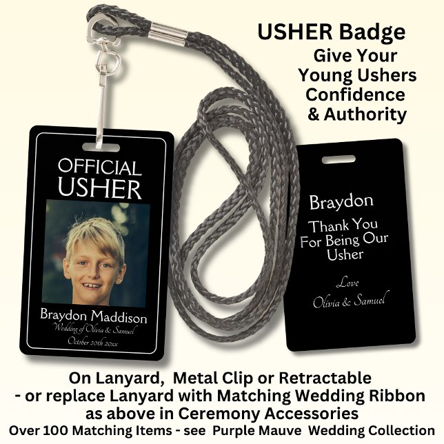 USHER Photo Official Badge Black White (Creator Uploaded)