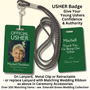 USHER Photo Official Badge Emerald Green