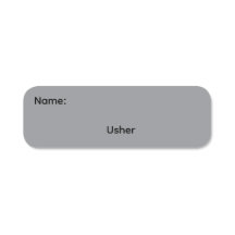 Usher Reusable Dry Erase Name Tag Magnetic