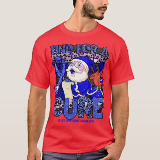 Usher Syndrome Awareness leopard christmas cure sa T-Shirt