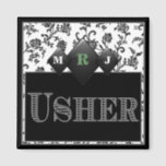 Usher's Pin / Button Magnet<br><div class="desc">Here is an essential item many brides forget, when planning their wedding. The Ushers need to be clearly identified, because they are in charge of seating the people properly. This button coordinates with all the other items in your Classic Wedding Memories design motif. Your ushers will look classy and professional...</div>