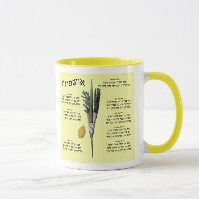 Ushpizin & Arba Minim (4 Species) Mug (Right)