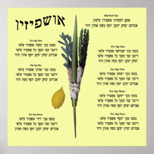 Ushpizin & Arba Minim (4 Species) Poster