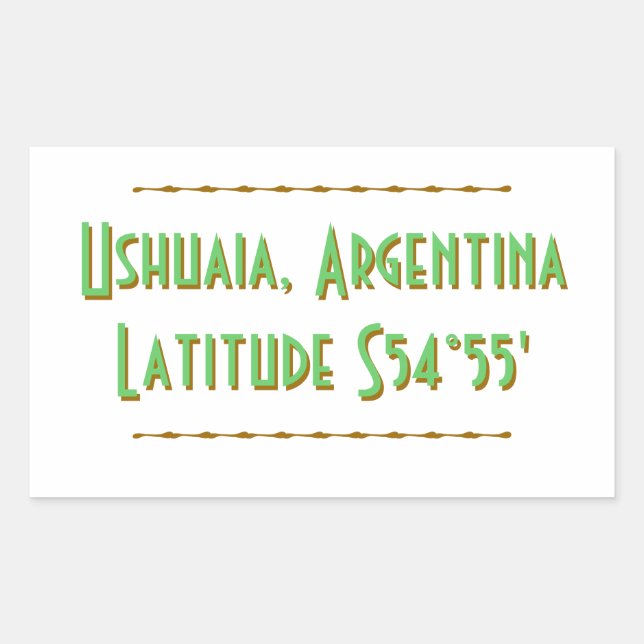 Ushuaia Argentina Latitude Sticker (Front)