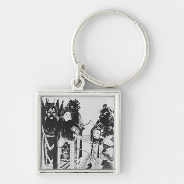 Using a bow at the gate of Yven Keychain (Front)