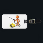 Using A Pressure Washer Luggage Tag<br><div class="desc">Introducing our "Zesty Clean Travel Tags" featuring a vibrant and unique graphic of an orange person wielding a powerful pressure washer! If you're looking to make a statement while keeping your belongings in tip-top shape, these luggage tags are the perfect choice. Key Features: 🍊 Unique Design: Stand out from the...</div>