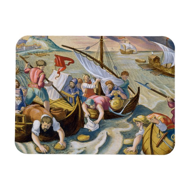 Using Sponges to Collect Naphtha from the Surface Magnet (Horizontal)