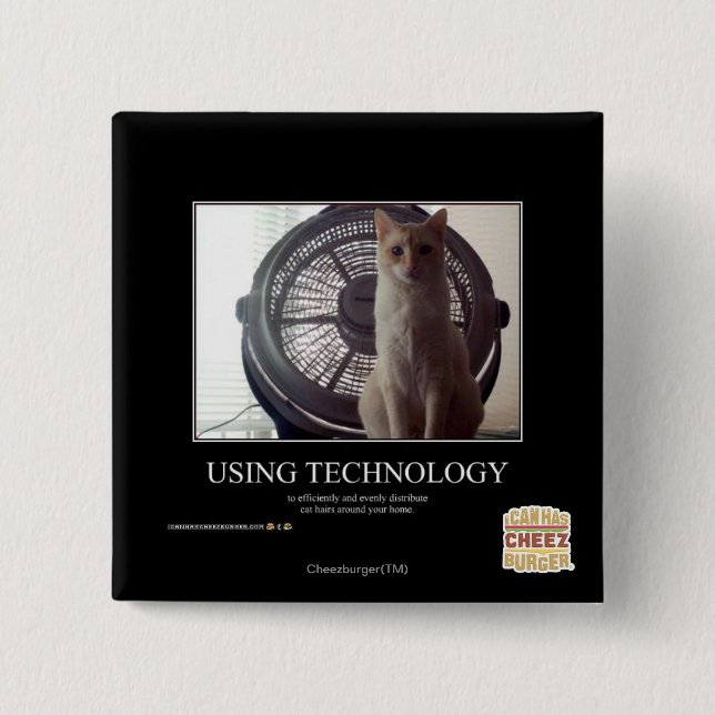 Using Technology 2 Inch Square Button (Front)
