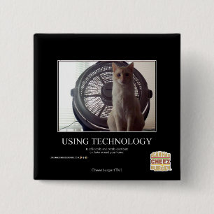Using Technology 2 Inch Square Button