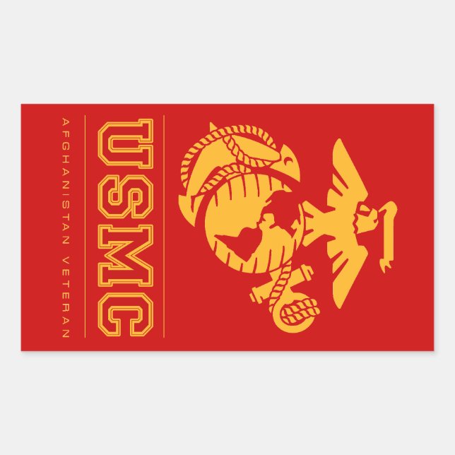 USMC Afghanistan Veteran Sticker (Front)