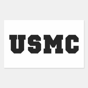 USMC [bold text] Sticker