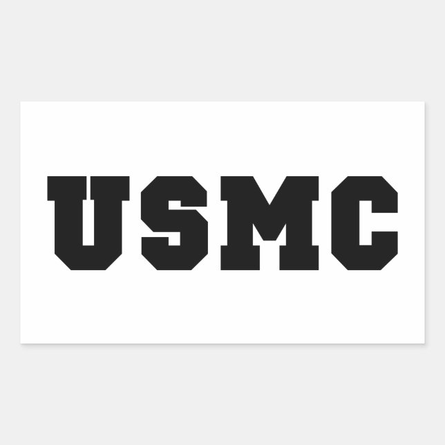 USMC [bold text] Sticker (Front)