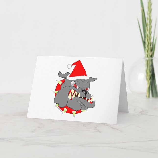 USMC Devil Dog Christmas Holiday Card (Front)