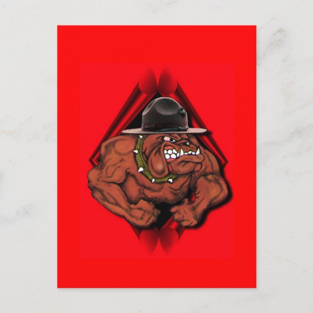 USMC Devil Dog Postcard (Front)