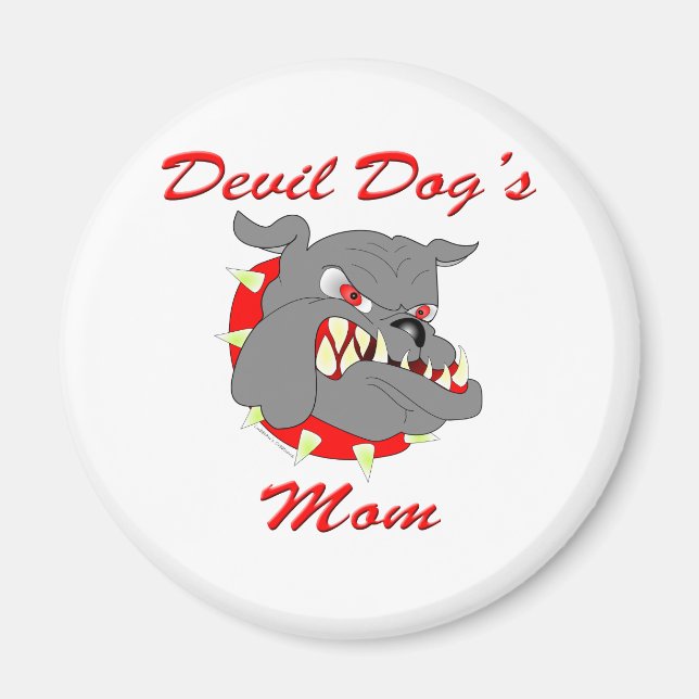 USMC Devil Dog's Mom Magnet (Front)