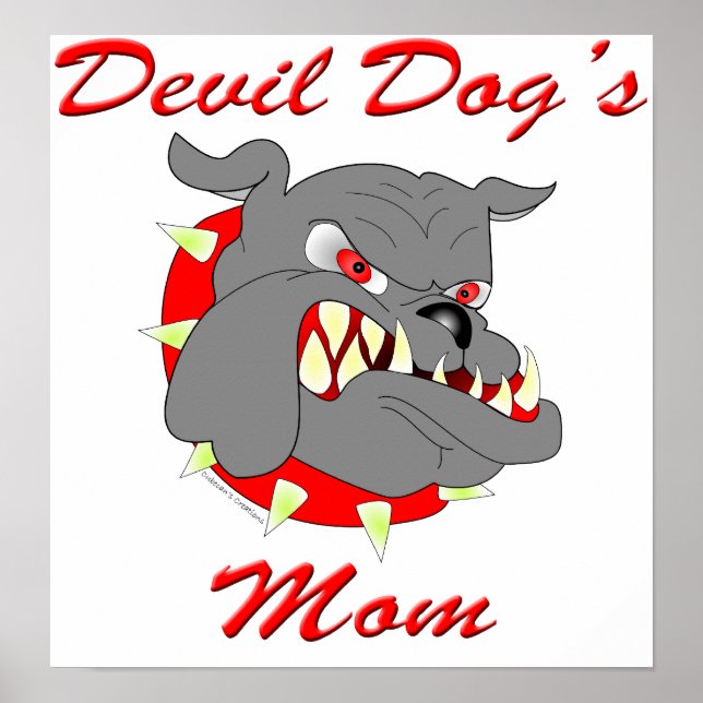 USMC Devil Dog's Mom Poster (Front)
