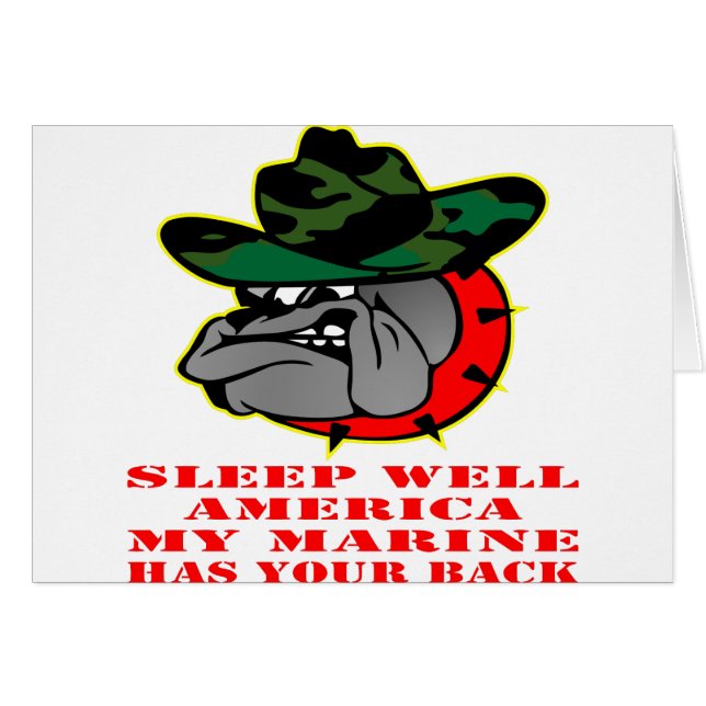 USMC Dormez bien l'Amérique Ma Marine a votre dos (Devant horizontal)