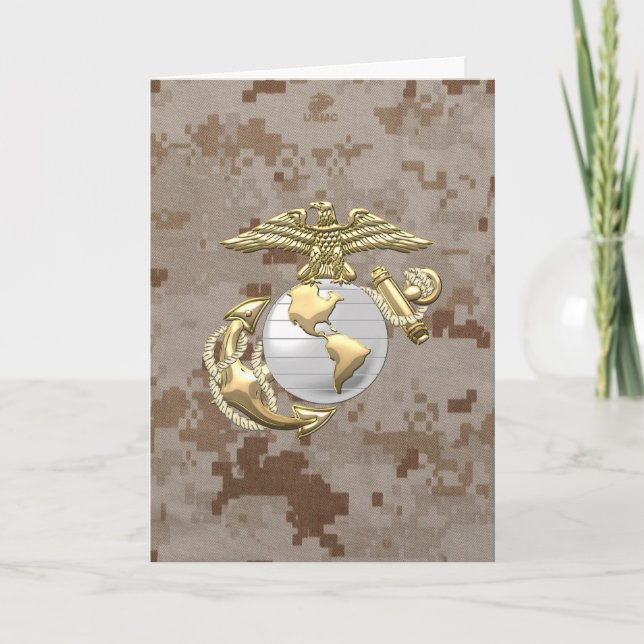 USMC Eagle, Globe & Anchor (EGA) [3D] Card (Front)