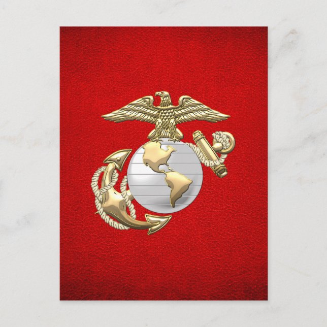 USMC Eagle, Globe & Anchor (EGA) [3D] Postcard (Front)