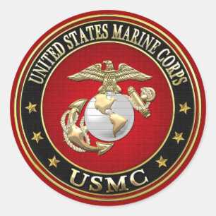 USMC EGA [Special Edition] [3D] Classic Round Sticker
