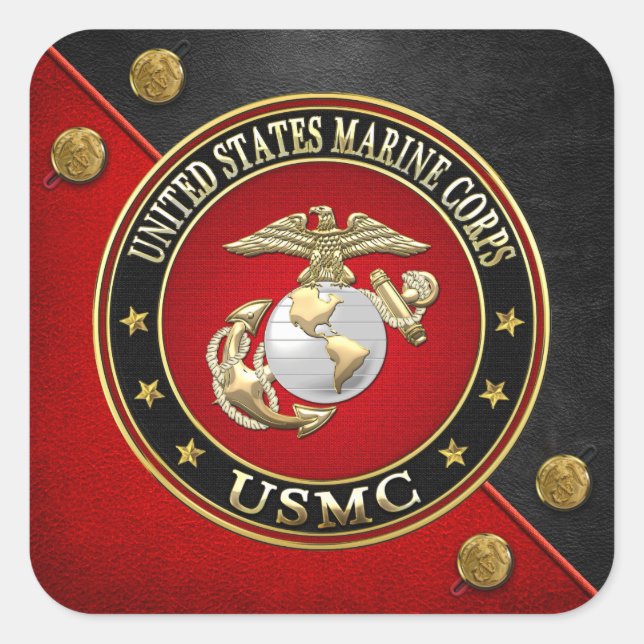 USMC EGA [Special Edition] [3D] Square Sticker (Front)