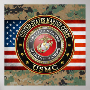 USMC Emblem [Special Edition] [3D] Poster