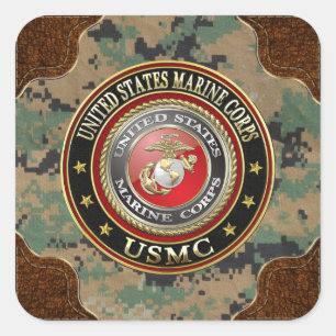 USMC Emblem [Special Edition] [3D] Square Sticker