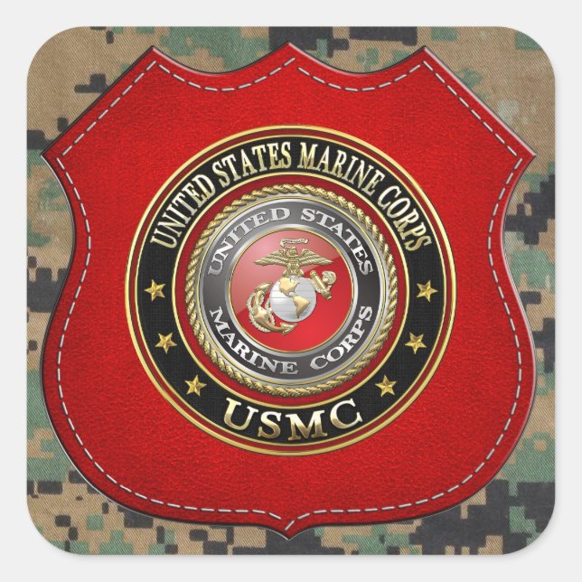 USMC Emblem [Special Edition] [3D] Square Sticker (Front)